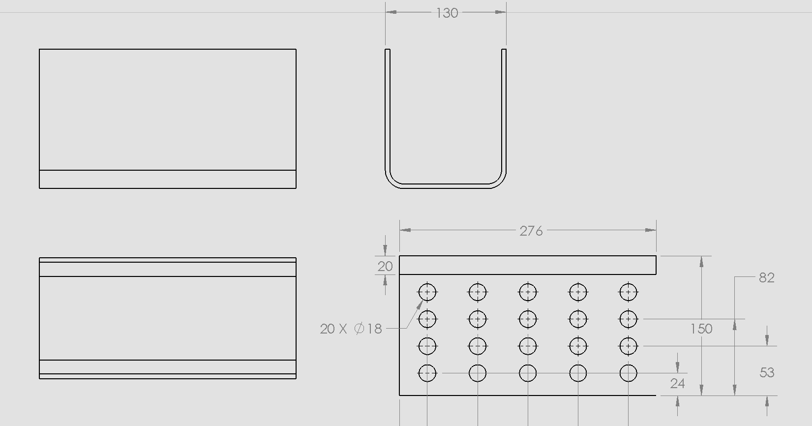 Fully defined technical diagram for the spice rack